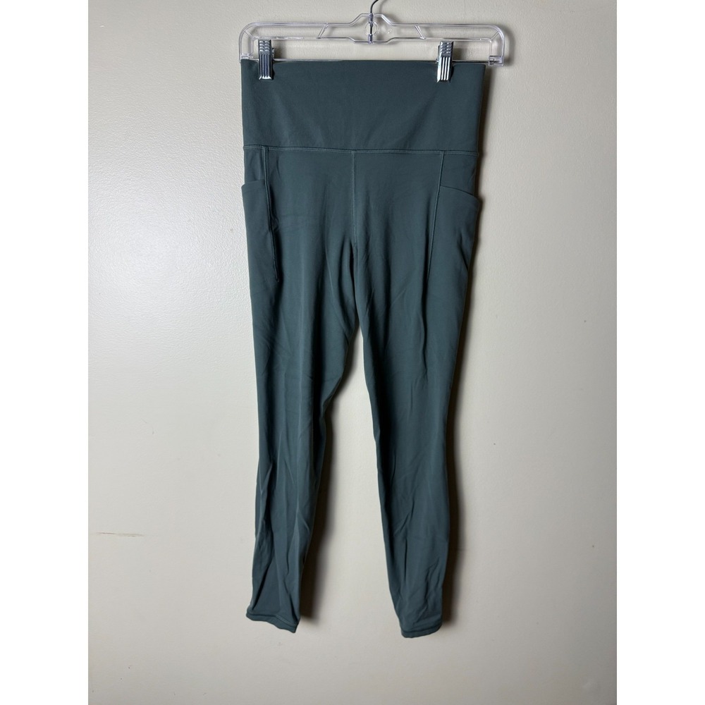 Athleta Salutation Stash High Rise Leggings Womens S Teal Breathable